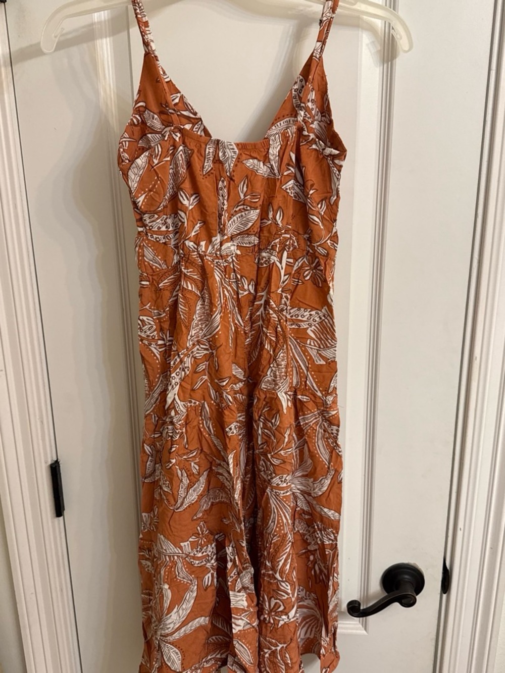 wild fable Rust Orange Printed Spaghetti Strap Maxi Dress
